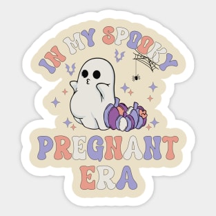 In My Spooky Pregnant Era Ghost Halloween Pregnant Mom Women Sticker